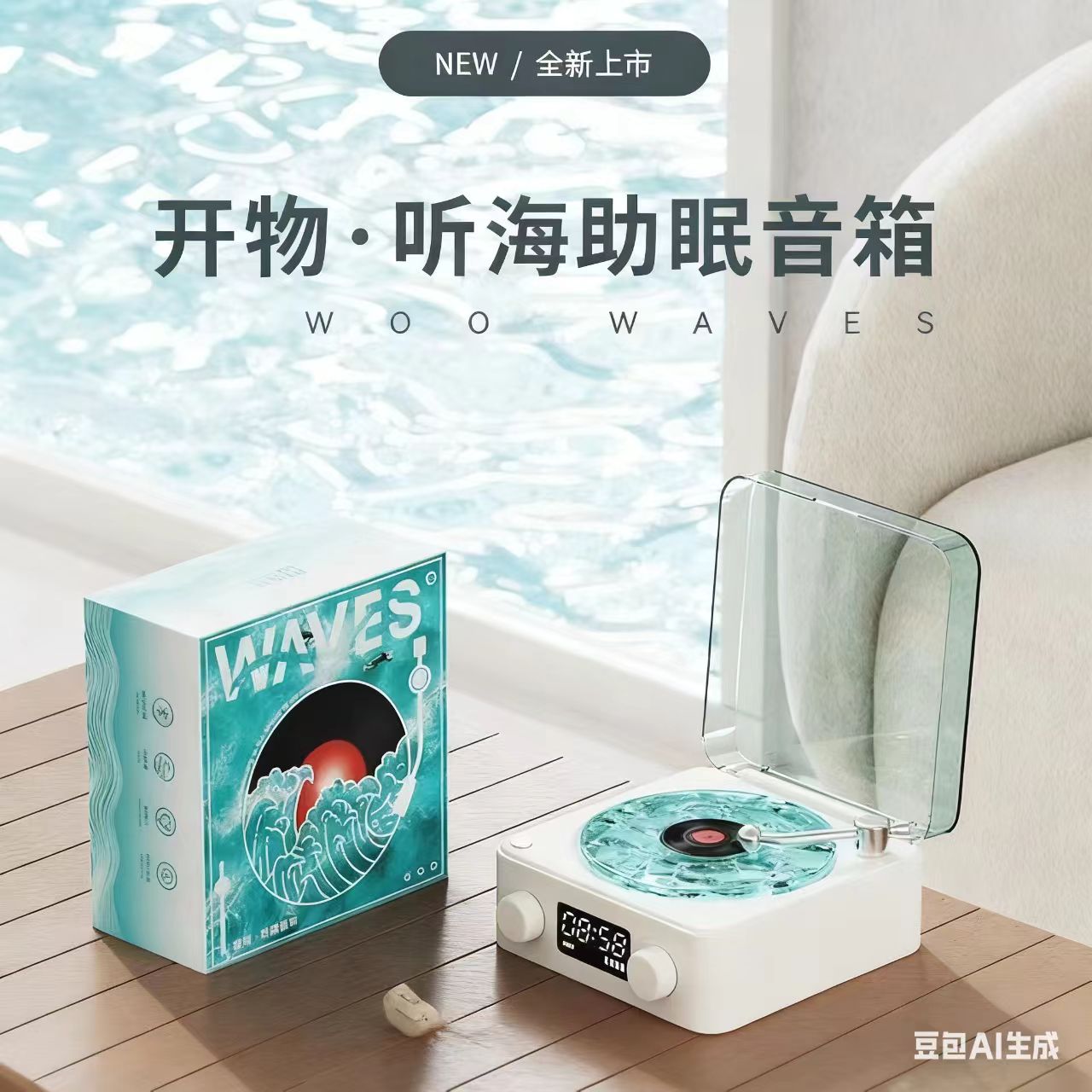 KAWOO水波纹蓝牙音响听海助眠