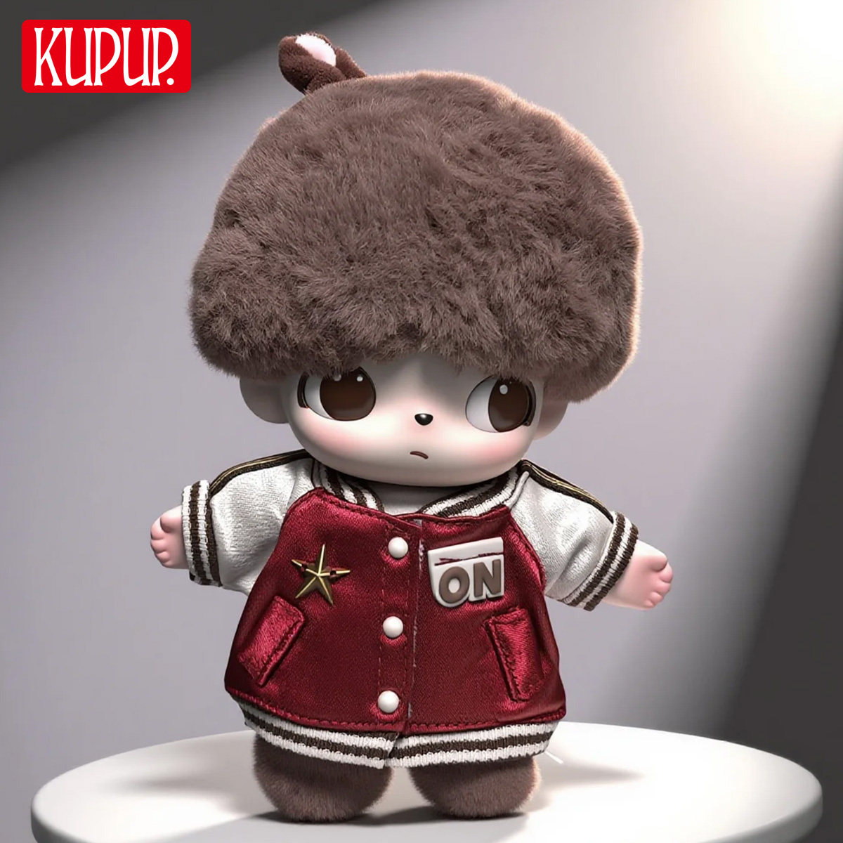 泡泡玛特毛绒包挂件迷彩服