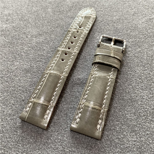 手工制作美洲真鳄鱼皮表带