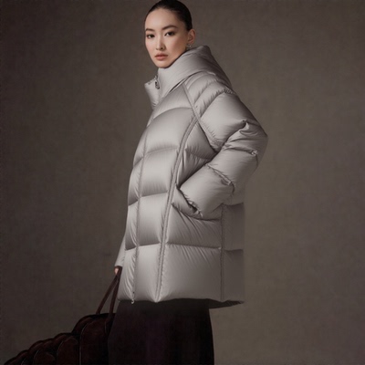 【大潘专享】连帽加厚90鹅中长款羽绒服韩版外套YS-19800