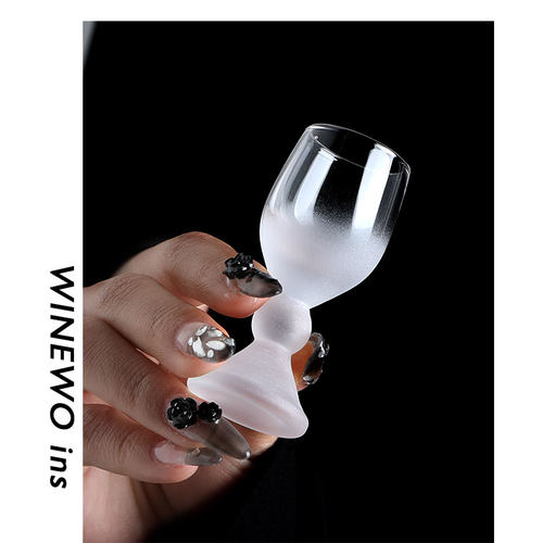 中古vintage磨砂白酒杯清酒小杯