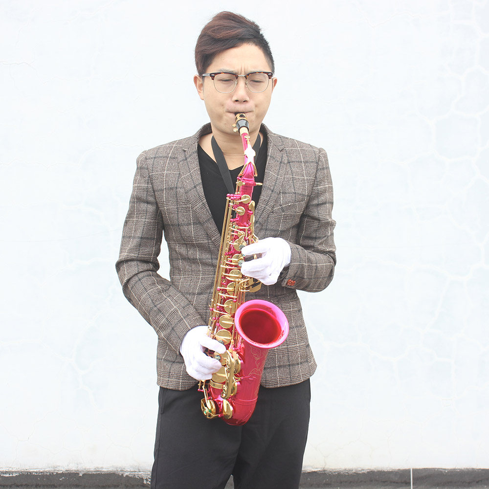 中音萨克斯降E调雕花鲍鱼壳按键