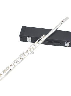 SLADE雷德16孔长笛C调白铜管体镀镍银色加E键法式按键意大利垫片