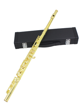 优质SLADE雷德16孔长笛C调白铜管体金色加E键法式按键意大利垫片