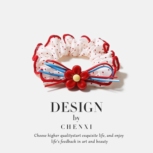 可爱花朵樱桃蝴蝶结大肠发圈女丸子头发绳马尾扎头绳女孩头饰发饰
