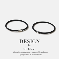 Korean high-elasticity simple metal retro basic hair tie for boyfriend small rubber band women's hair tie high ponytail hair accessory thumbnail 8
