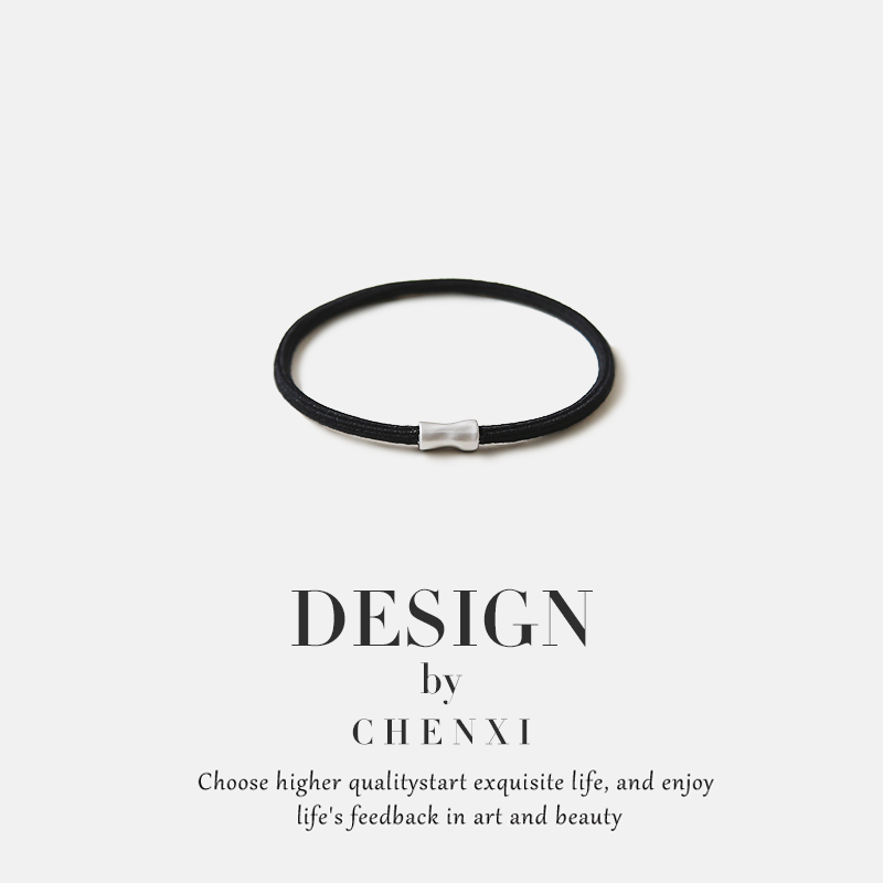 韩版高弹力简约合金属复古基础发绳送男友小皮筋女扎发高马尾发饰