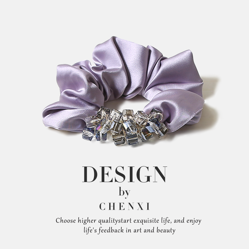气质水晶串珠发绳女新款网红时尚扎马尾头绳发圈高级感皮筋头饰