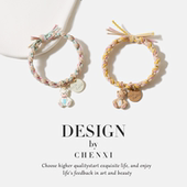 可爱小兔子吊牌情侣小皮筋送男友带手新款 编织头绳百搭气质头饰女