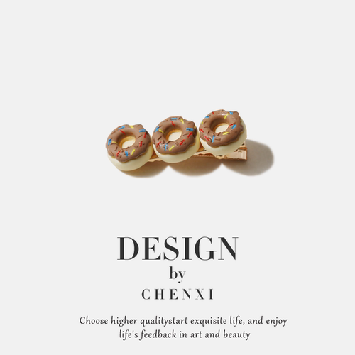 原创发卡甜甜圈甜美碎发夹头饰