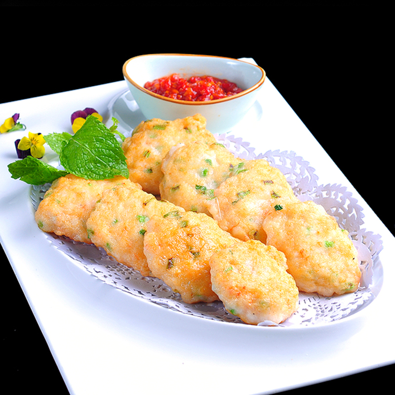 手工虾饼半成品预制菜美食小吃