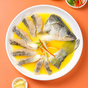 功夫鱼花刀腌制调理海鲈鱼速冻半成品酒店特色食材清蒸预制菜商用