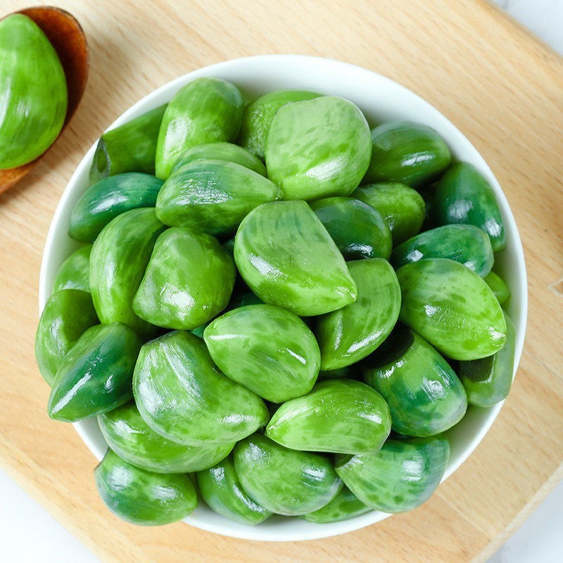 翡翠腊八蒜腌制大蒜山东糖蒜泡菜凉菜开袋即食绿蒜头餐饮方便食材