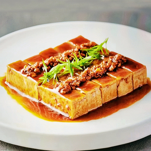 黄煎豆腐箱酿肉塞猪肉山东特色美食鲁菜餐饮食材预制菜速冻食品蒸