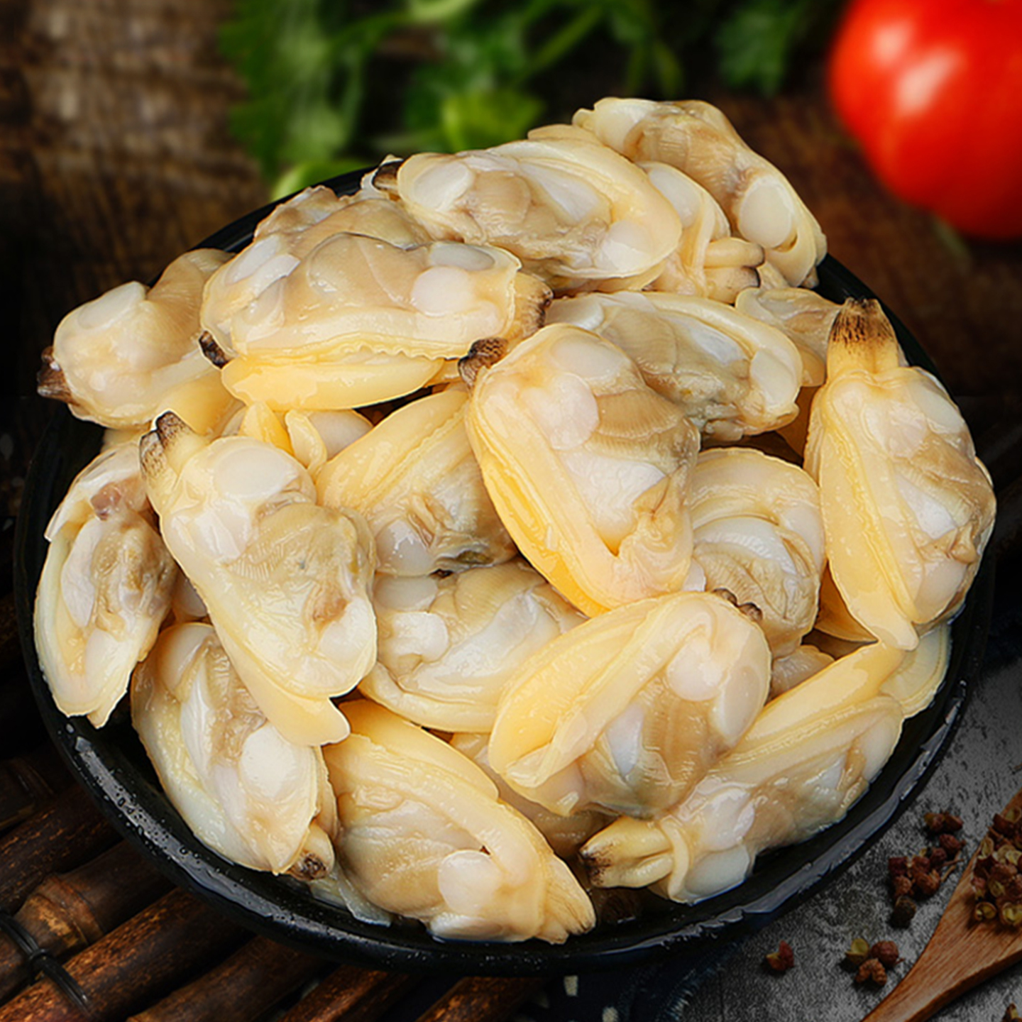 冻煮花蛤肉速冻袋装商用免洗蛤蜊花甲肉冰冻海鲜水产酒店特色食材