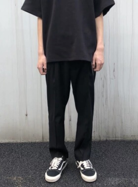 【现货】BONELESS 经典百搭款立体剪裁直筒休闲西裤