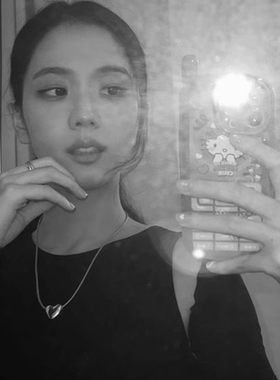 fever金智秀韩东大门edito金属爱心网红抽绳项链甜酷风颈链锁骨链