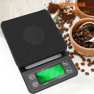 现货V60多功能电子称手冲咖啡吧台电子称克秤 带计时器3KG厨房称