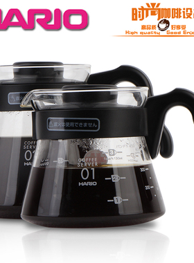 Hario咖啡壶哈里欧耐热玻璃壶可爱壶手冲咖啡分享壶 VCS-01B/02B
