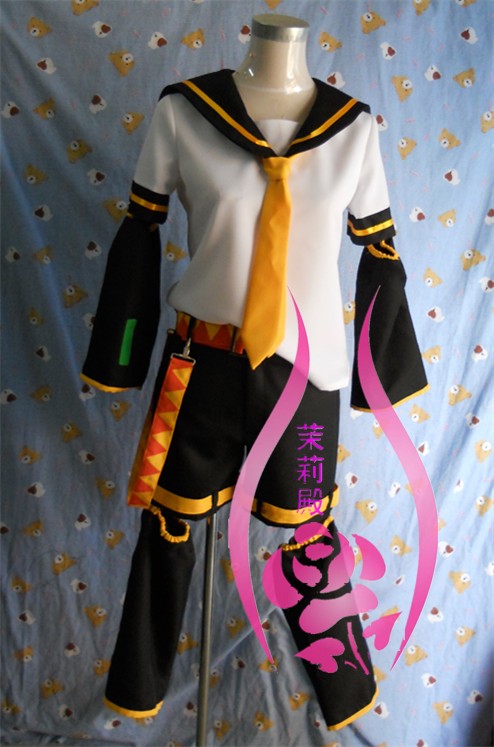 定做cos动漫服装镜音弟弟公式服