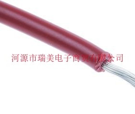 瑞美电子UL1007线型电线22AWG线规红色300V单芯100M长811-7585
