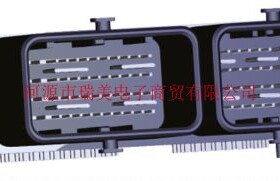Molex莫仕CMC汽车连接器4行80路通孔黑色公管座502225-0801