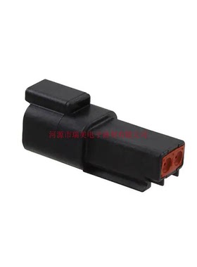 Deutsch德驰DT连接器1排2路自由悬挂公插座黑色DT04-2P-CE02