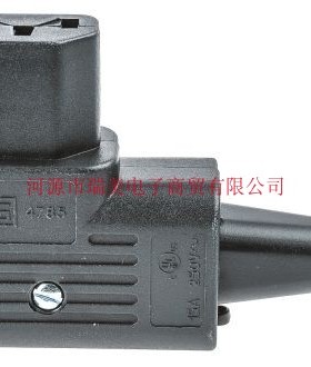 Schurter电缆安装C13直角IEC额定15A 250V交流插头4785.0000