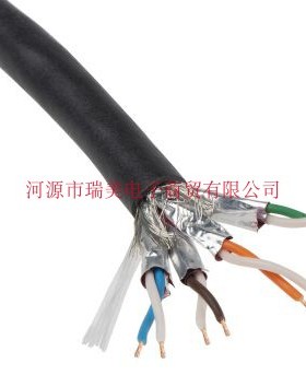 Belden百通工业以太网电缆305M黑色26AWG屏蔽7类74005PU.00305