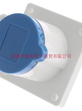 Mennekes蓝色3P工业电源IP44面板安装16A额定电流230V插座1366