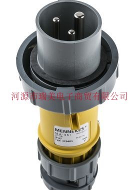 Mennekes PowerTOP黄色3P工业电源IP67电缆安装16A110V插头3794