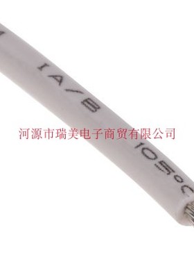 瑞美电子UL1007线型电线线规18AWG白色300V单芯100m长811-7610