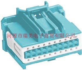 Molex莫仕STAC64汽车连接器2行20路通孔绿色母34729-0203