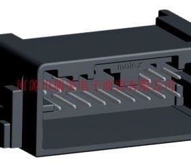 Molex莫仕Mini50汽车连接器2行16路表面贴片黑色公管座34897-8160