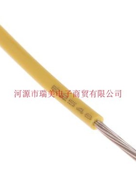 瑞美电子电线22AWG黄色600V线型UL11028长100米872-4549