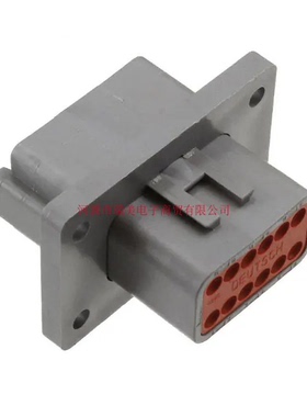 Deutsch德驰DT连接器2排12路面板安装公插座DT04-12PA-L012
