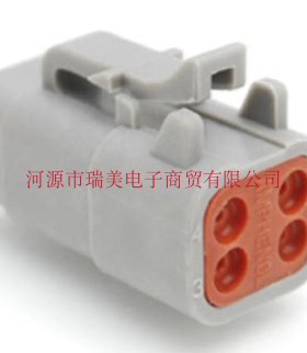 Amphenol安费诺ATM汽车连接器公插2行4路电缆安装灰色ATM06-4S