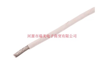 瑞美电子电线18AWG白色600V交流单芯EN2267线型100M长111-3145