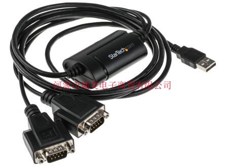 Startech接口转换器USB A母转2头DB-9公ICUSB2322F
