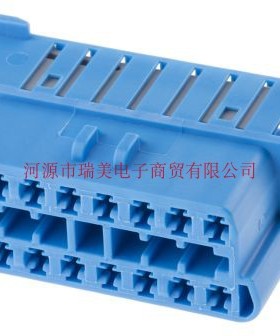 TE泰科MICRODOT连接器2行16路电缆安装蓝色母外壳1418984-1