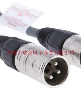 Neutrik优曲克XLR音频视频电缆组件3M黑色母至XLR3公NX3FM0