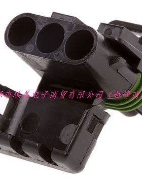 Delphi德尔福Weather-Pack汽车连接器3路黑色母座12020829