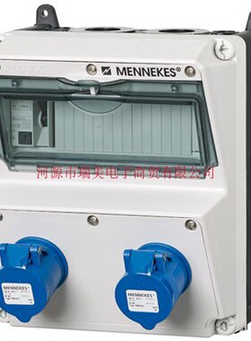 Mennekes蓝色3P电源连接器IP44壁挂式16A额定电流230V插座920417