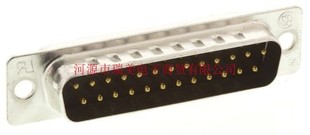 TE泰科DB25面板安装焊接D-sub连接器25路插头5-747912-2