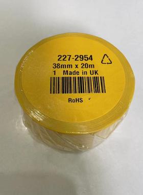 Advance Tapes AT7黄色PVC电绝缘胶带227-2954长20M38MM0.13MM