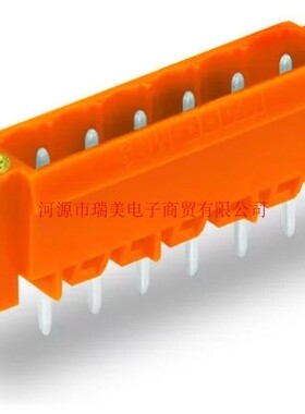 WAGO万可THT针型插座5.08MM间距6极橙色231-336/108-000