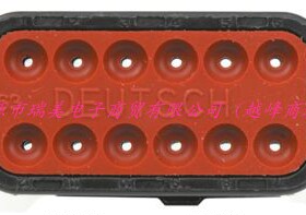 Deutsch德驰DTM汽车连接器2行12路黑色压接端接公DTM0612SB