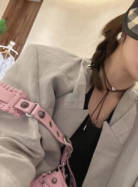 向日葵欧尼同款圆球系绳项链