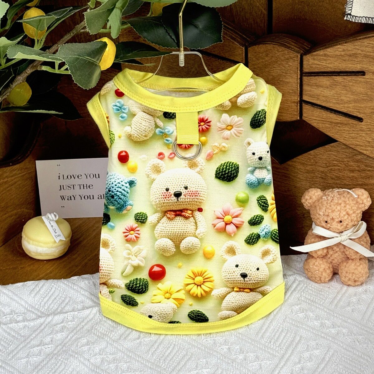 新款宠物衣服猫咪狗狗服饰立体印花可爱风丝滑透气亲肤防掉毛春装