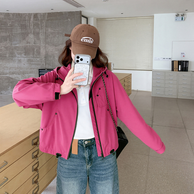 多巴胺风女春秋小个子休闲夹克